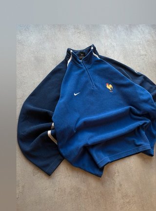 Polar Nike Francia Rugby Azul Marino y Negro -...
