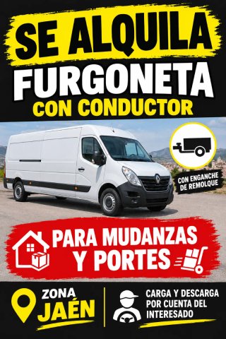 Alquiler de furgoneta con conductor para mudanzas
