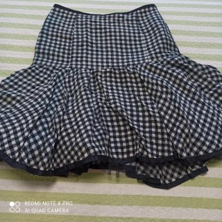 Falda de vuelo cuadros vichy.