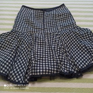 Falda de vuelo cuadros vichy.