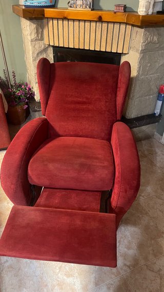 Sillón Reclinable Individual Rojo