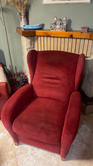 Sillón Reclinable Individual Rojo