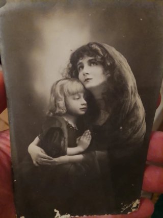 Cartolina d'epoca con ritratto