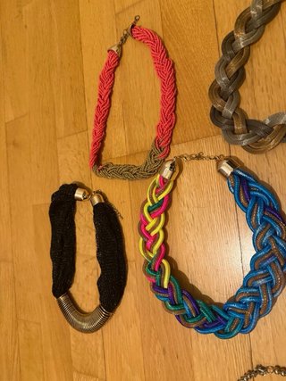 Lote de 6 collares de abalorios