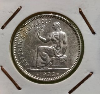 Moneda 1 Peseta 1933