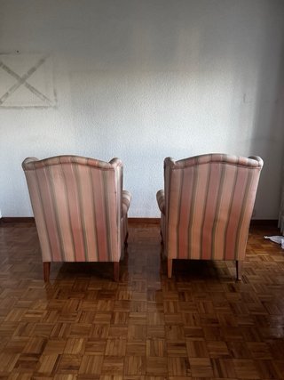 Juego de 2 Sillones Orejeros Vintage
