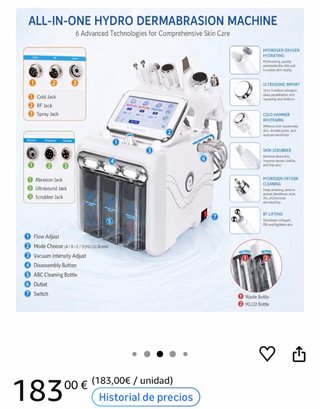 Hidrodermoabrasion limpieza profunda maquina
