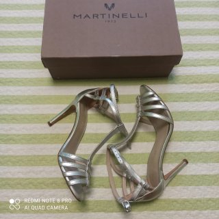 Sandalias de tacón Martinelli plateadas