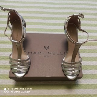 Sandalias de tacón Martinelli plateadas