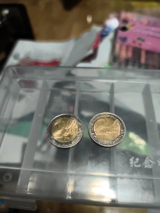 2 Monedas Conmemorativas de 2 Euros