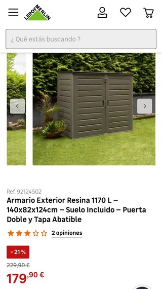 Armario Exterior de Resina NUEVO