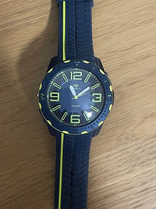 Reloj Marea Azul y Amarillo Sumergible 10 ATM
