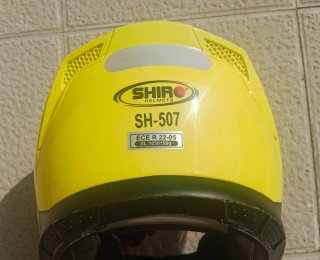 Casco de moto SHIRO amarillo
