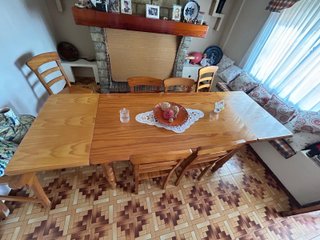 Mesa de Comedor Extensible y 6 Sillas