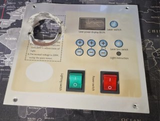 Panel Frontal para Cortadora Láser CO2 K40