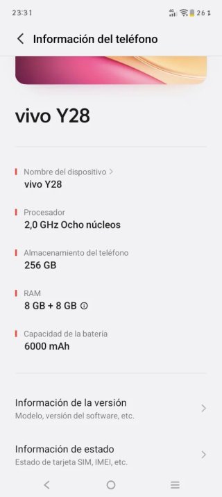 vivo Y28 256GB Rosa