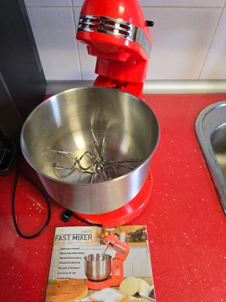 Batidora amasadora roja 3,5L