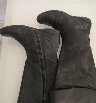 Botas Pele Genuína Preta Fabrico Português 36
