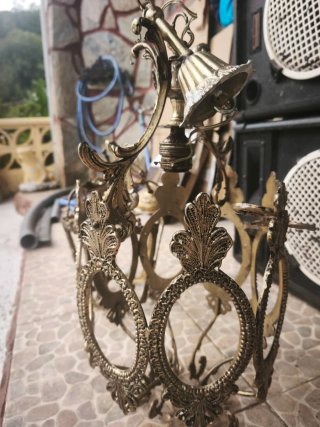 Lámpara de Bronce Antigua