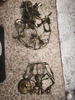 Lámpara de Bronce Antigua