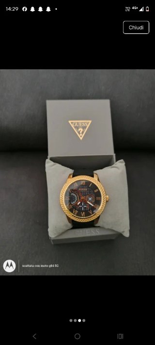 Orologio uomo Guess oro e nero