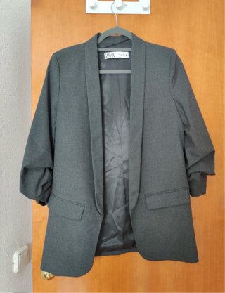 Americana Zara mujer Gris Talla S