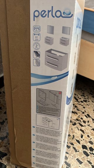 Mueble baño Perla 2 cajones sin lavabo