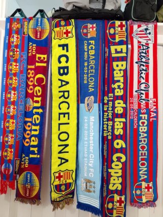 Lote de 5 Bufandas FC Barcelona