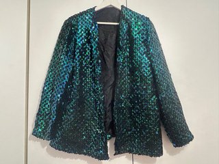 Chaqueta Lentejuelas Verde Talla Única