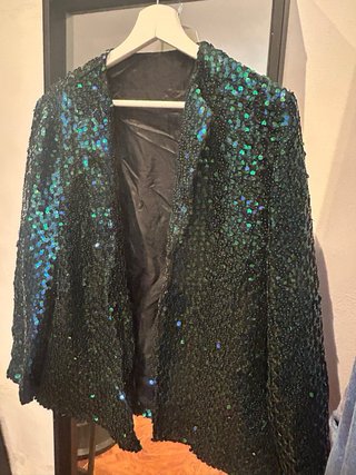 Chaqueta Lentejuelas Verde Talla Única