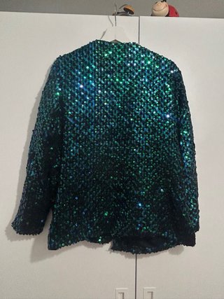 Chaqueta Lentejuelas Verde Talla Única