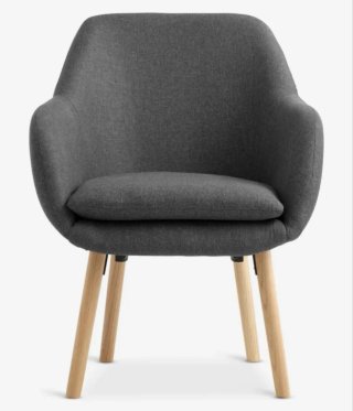 Sillón de diseño nórdico gris