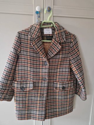 Abrigo de cuadros Zara niña