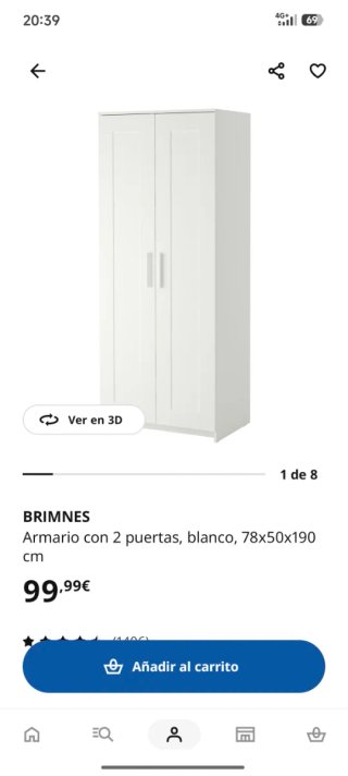 Armario Brimnes Ikea Blanco