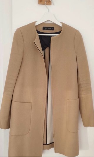 Abrigo Zara Woman Camel