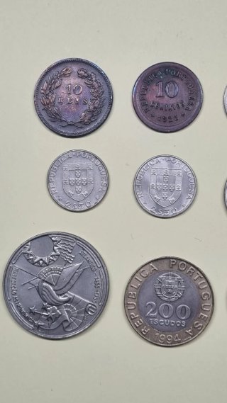 PORTUGAL: Lote de 9 Monedas diferentes variadas