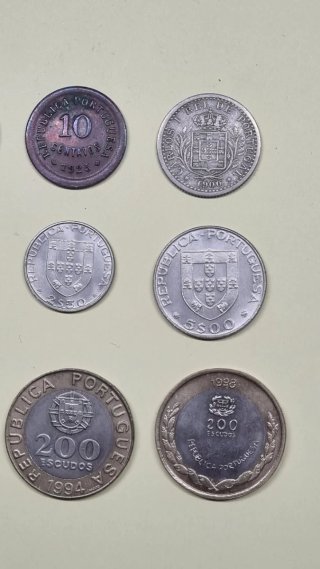 PORTUGAL: Lote de 9 Monedas diferentes variadas