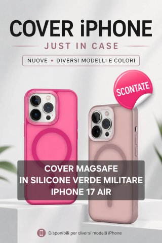 Cover MagSafe Silicone Verde Militare iPhone 17 A