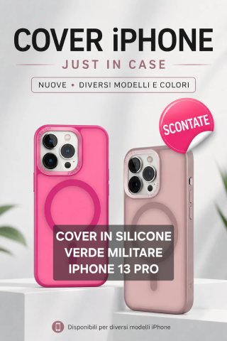 Cover Silicone Verde Militare iPhone 13 Pro
