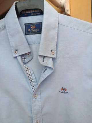Camisa La Española azul hombre
