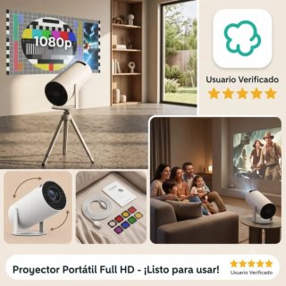 Proyector Portátil Full HD 1080p Blanco