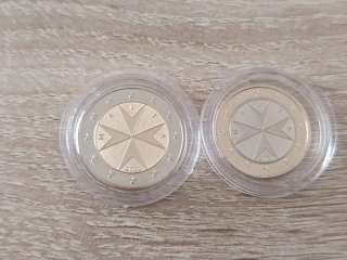 Monedas Malta 2€ y 1€ 2022 común S/C