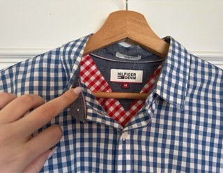 Camisa de cuadros azul Tommy Hilfiger