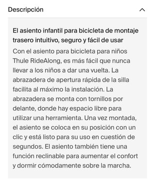 Silla porta niños Thule para bicicleta
