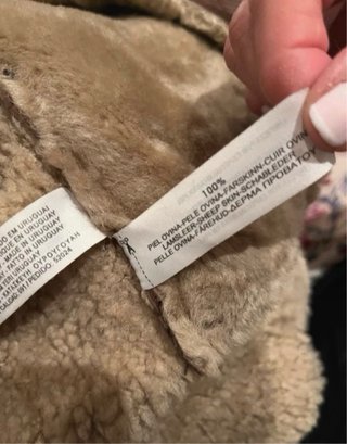 Massimo Dutti abrigo de piel marrón