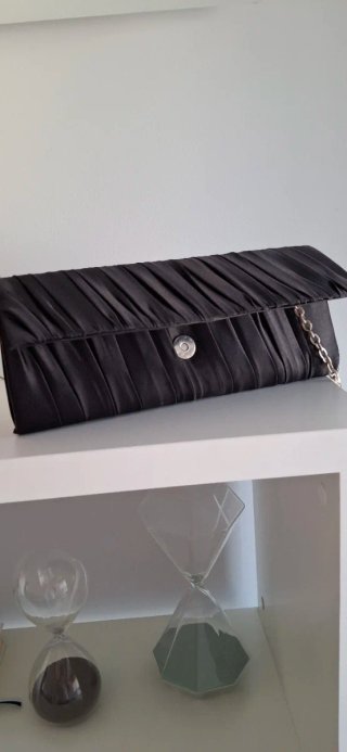 Bolso fiesta/clutch negro vintage