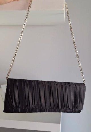 Bolso fiesta/clutch negro vintage