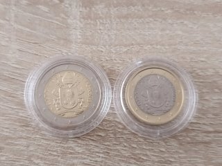 Monedas Vaticano 2€ y 1€ 2018 común S/C