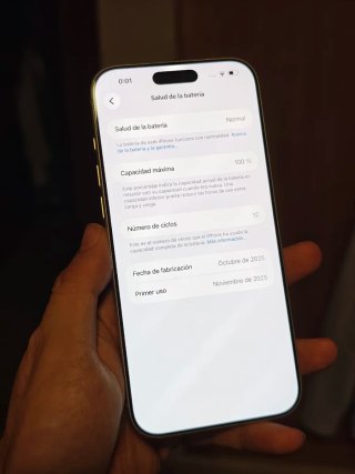 iPhone 17 Pro Max 1TB 100% batería
