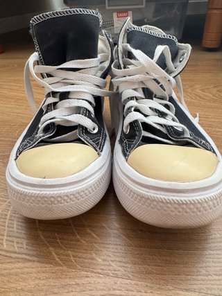 Converse plataforma negras talla 36.5